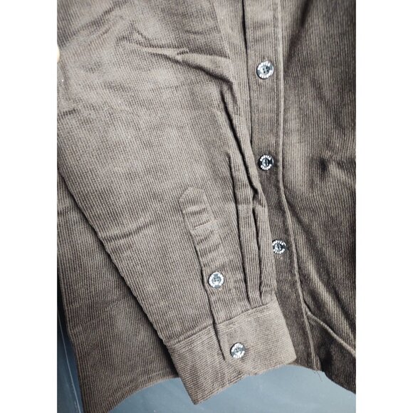 Snover Maroon Corduroy Shirt Men's Small Heavyweight Retro Casual - Picture 5 of 7